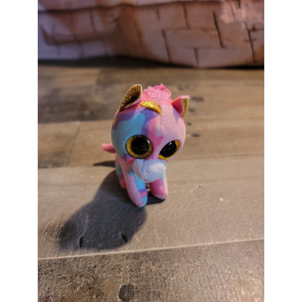 Beanie baby unicorn fantasia keychain plush